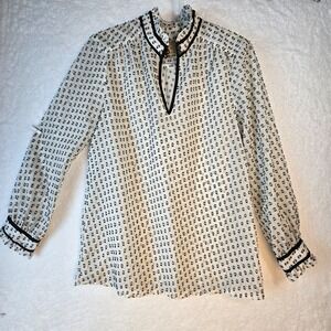 Vintage Y2K J Crew‎ Preppy Sheer Womens Top Coquette Lightweight Button Twee 00